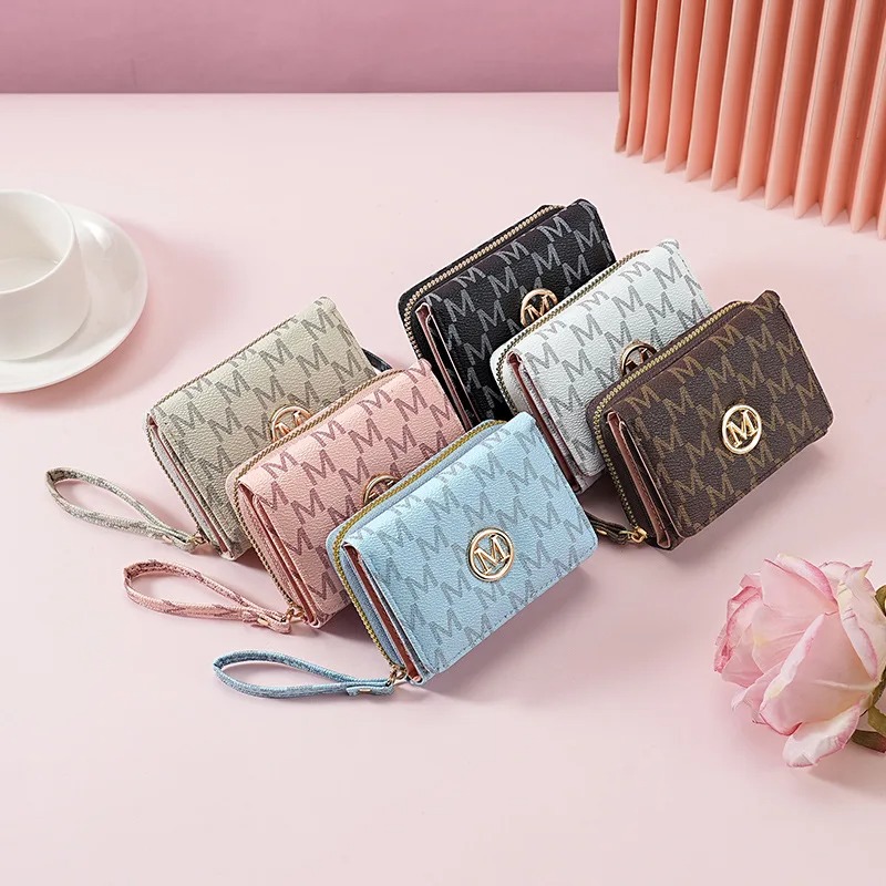 Women'S Bags Everyday - Carteira com Zíper Tripartido e Padrão