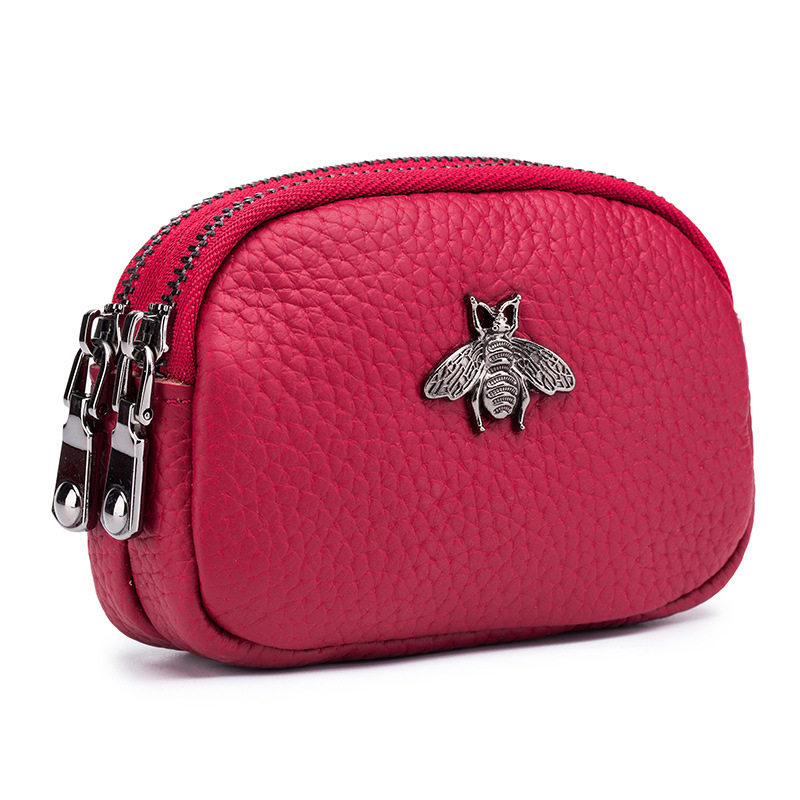 Women Bags Coach - Mulheres de couro duplo zíper carteiras