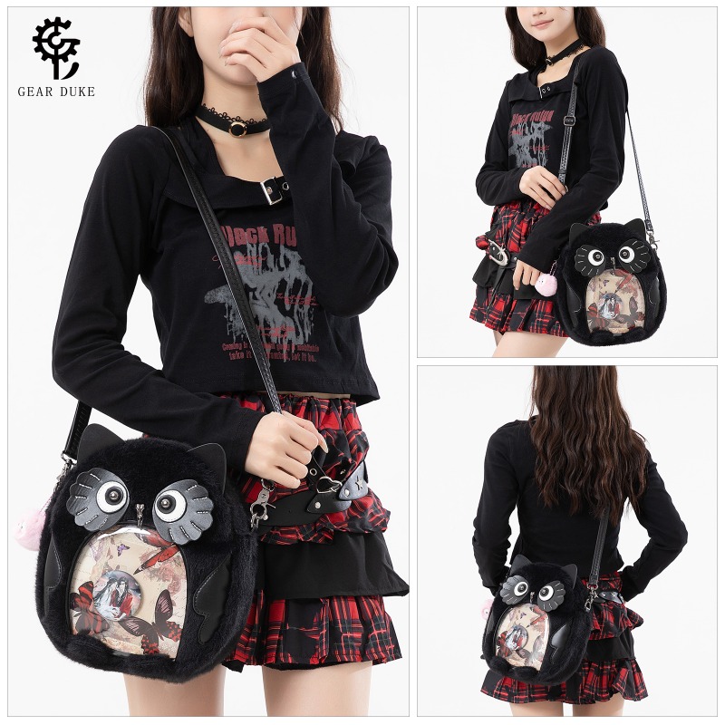 Women Bags Collection - Bolsa Transversal Y2K Gótica de Gato