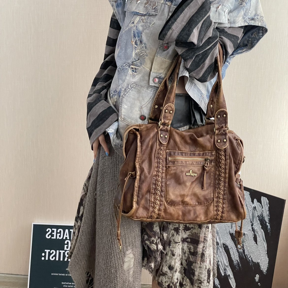 Women Bags Branded Sale - Bolsa de Motocicleta Retro de Alta