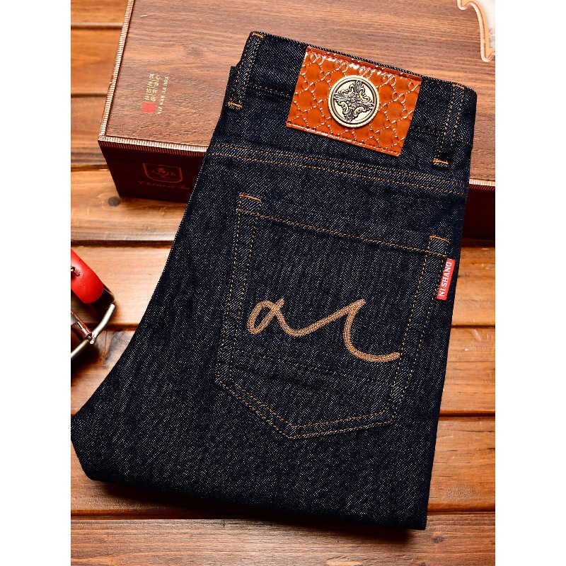 Levis Jeans 501 - Calça jeans azul profunda masculina, moda