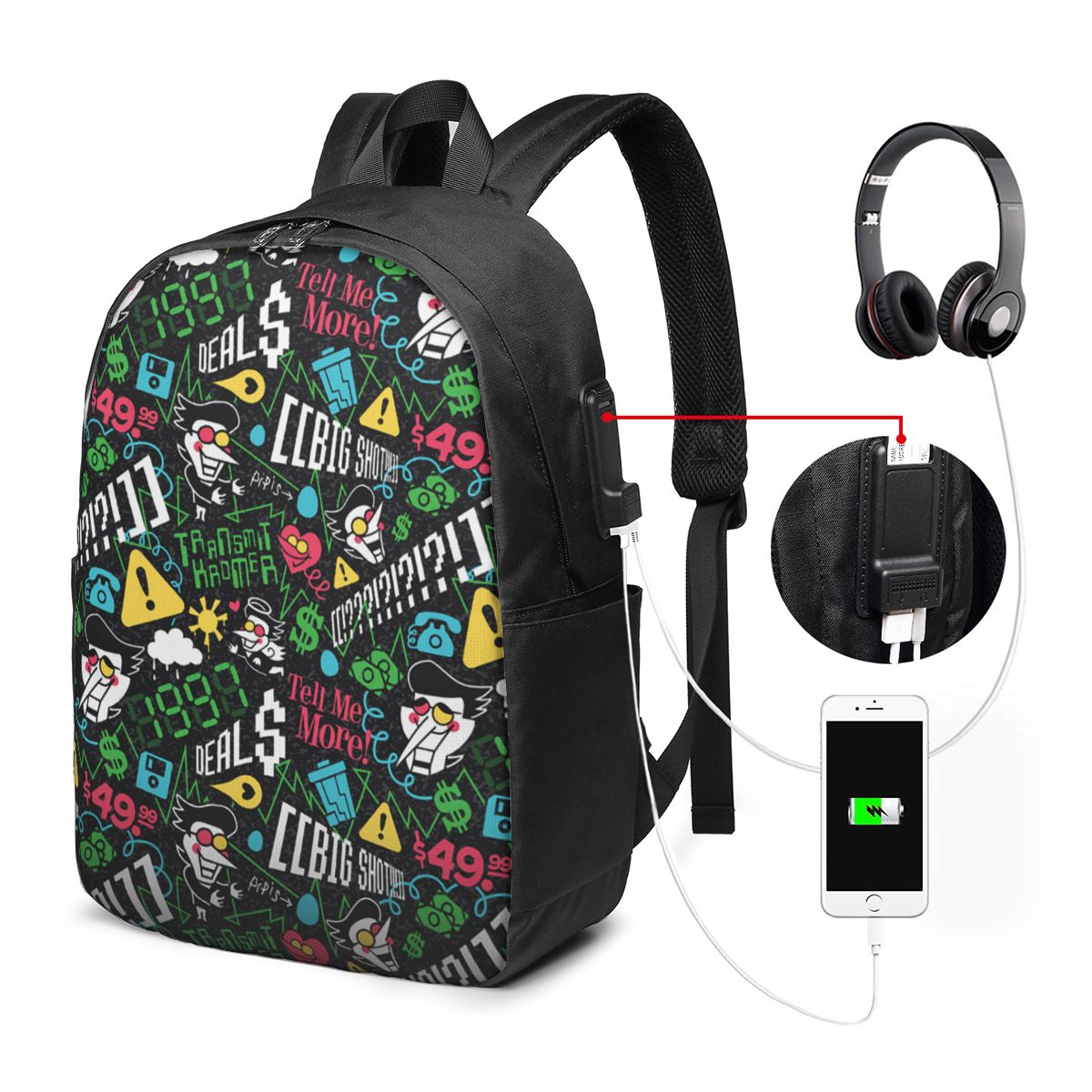 Mochila Deltarune SPAMTON G pa - Women Bags Laptop avaliação e preço