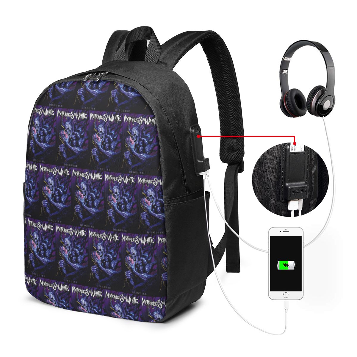 Mochila Motionless In White pa - Women Bags Laptop avaliação e preço