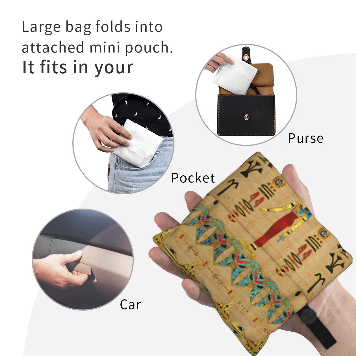 Símbolo egípcio Sacola de comp - Women Bags Egypt avaliação e preço