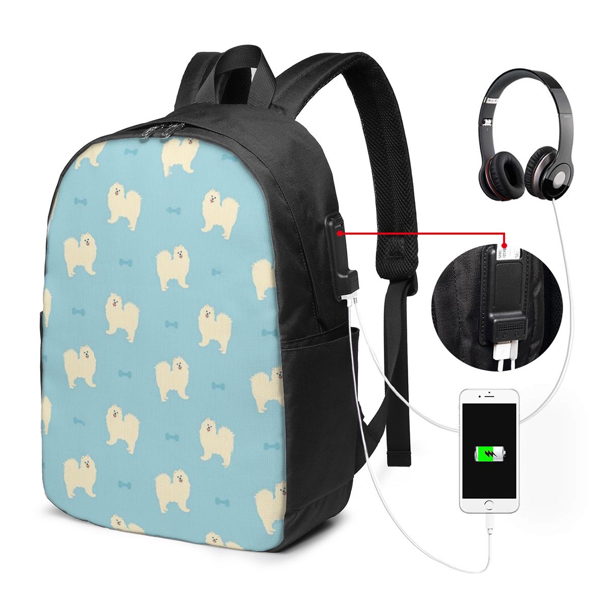 Mochila para cães Samoyed, bol - Women Bags Laptop avaliação e preço