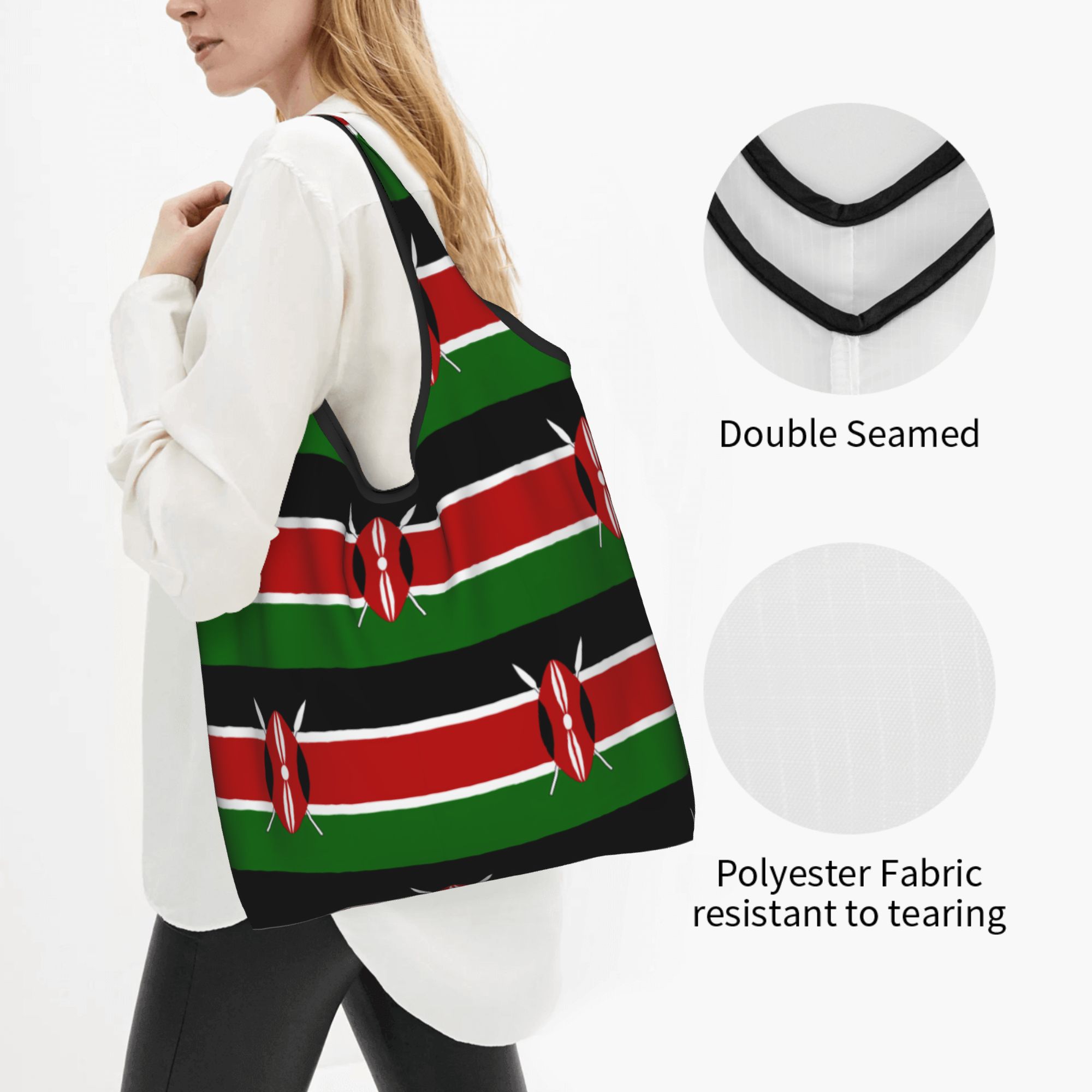 Sacola de Compras Reutilizável - Women Bags Kenya avaliação e preço