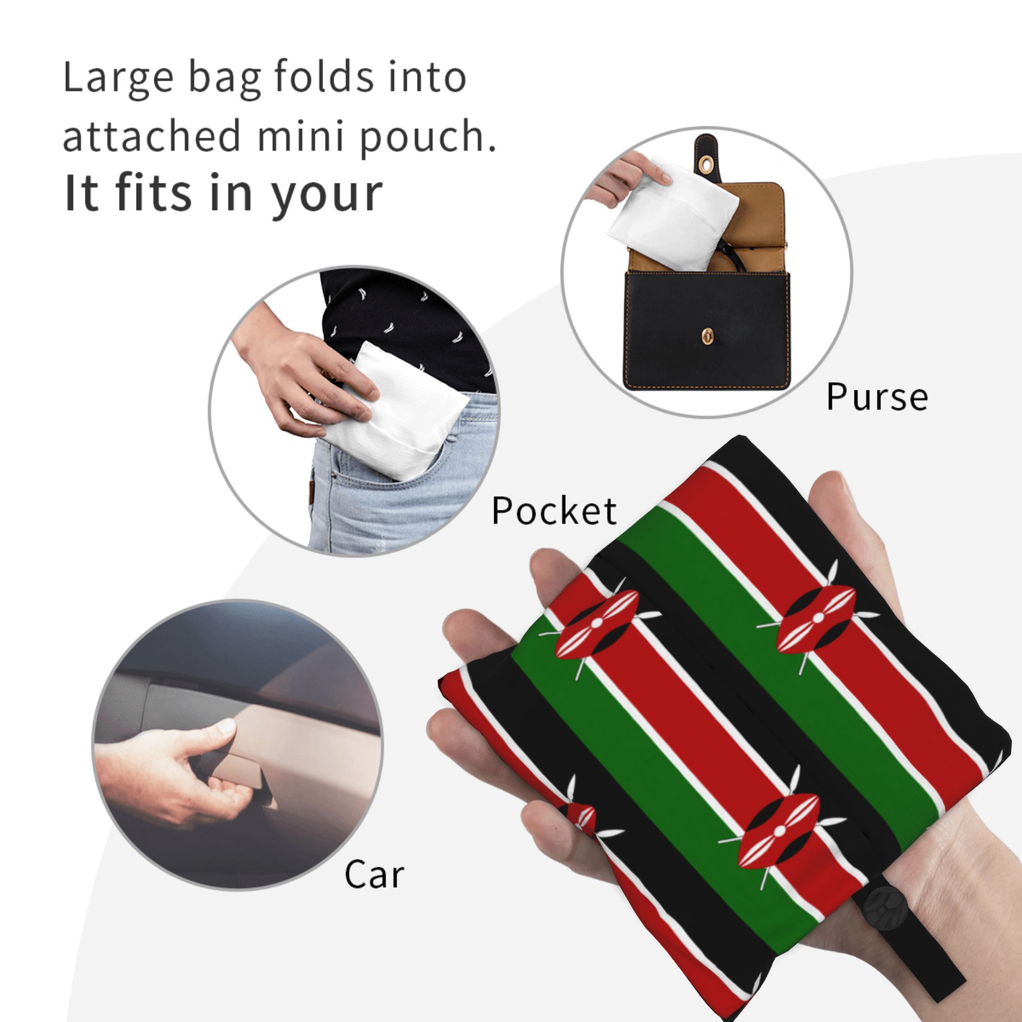 Sacola de Compras Reutilizável - Women Bags Kenya avaliação e preço