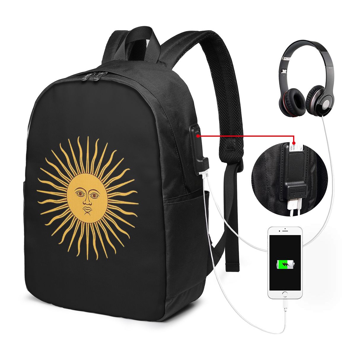 Mochila Sun Of May Flag Of Arg - Women Bags Laptop avaliação e preço